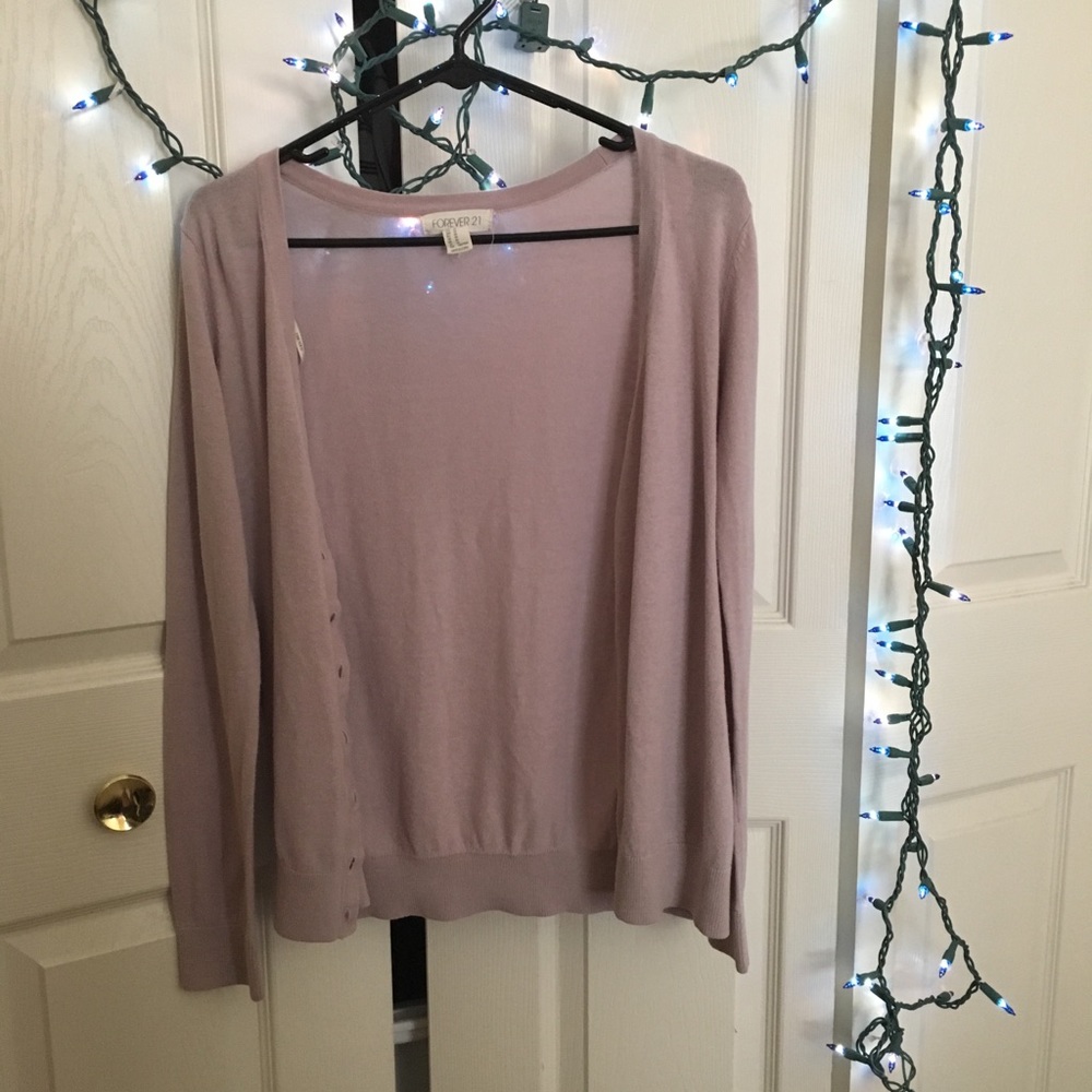 lilac button up cardigan